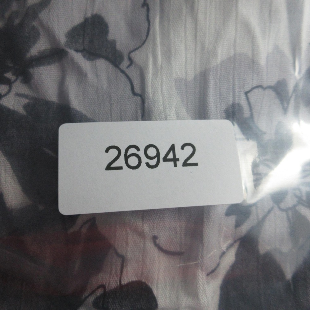 Monday Fun Blouse Shirt Womens 2X White Black Floral 3/4 Sleeve Henley Tunic - Picture 10 of 10